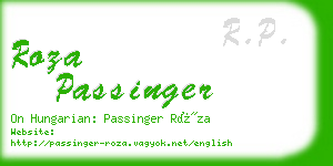 roza passinger business card